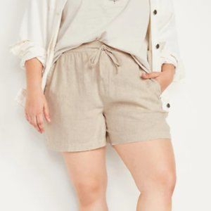 NWT Old Navy High-Waisted Linen-Blend Shorts XXL